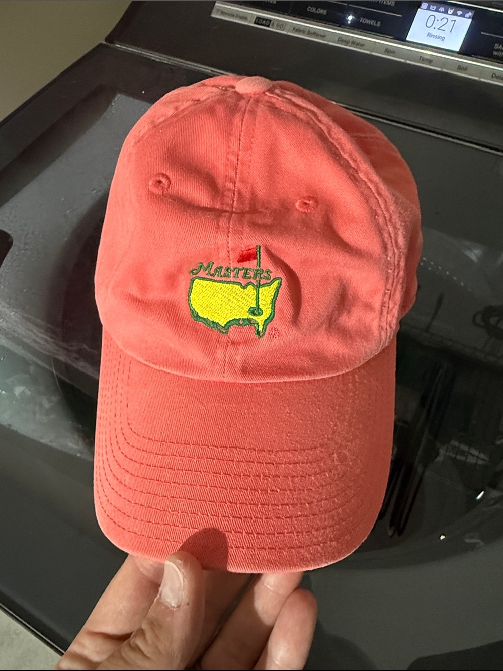 Masters Coral Baseball Cap with Masters Logo
